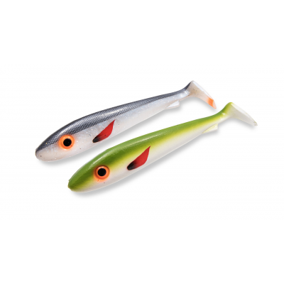 Силиконовая приманка Svartzonker McRubber Jr 17 UV Series UV Olive White & UV Herring