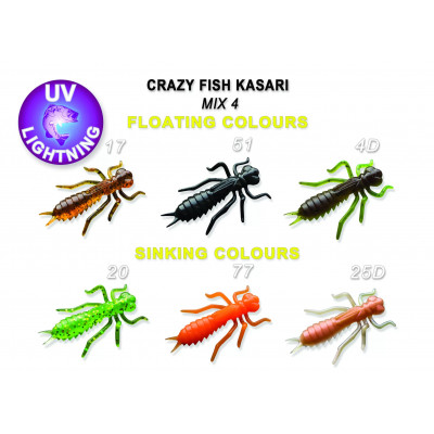 Приманка Crazy Fish Kasari 1.6" 51-40-M4-7-FS