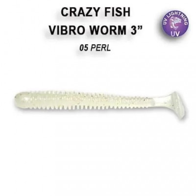 Силиконовая приманка Crazy Fish Vibro Worm 3" 11-75-5-1
