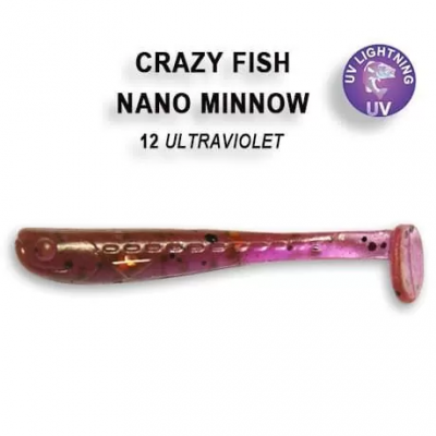 Силиконовая приманка Crazy Fish Nano Minnow 1.6" 6-40-12-6